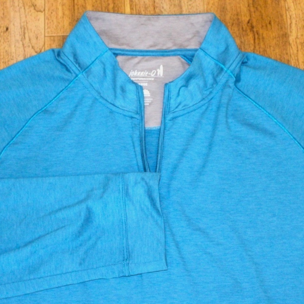 Johnnie-O Quarter Zip Pullover Mens XXL Blue Excellent Performance UPF 50